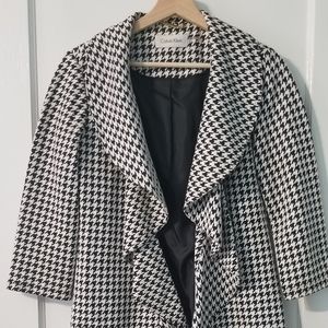 Calvin Klein Houndstooth Open Blazer